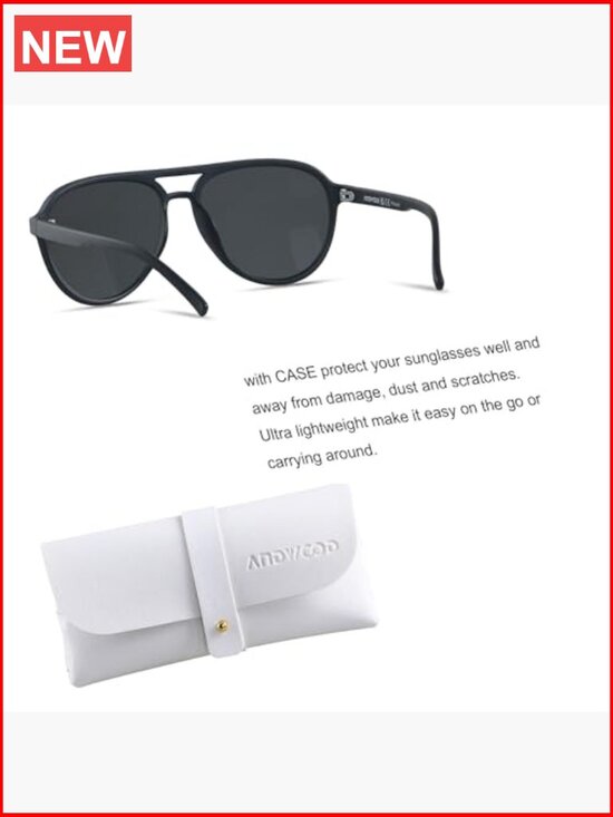 Retro Polarized Aviator Sunglasses Square Unisex Classic Vintage